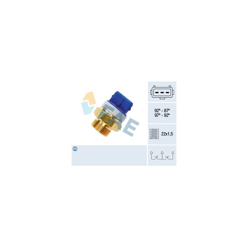 FAE 37920 Interruptor de temperatura, ventilador del radiador