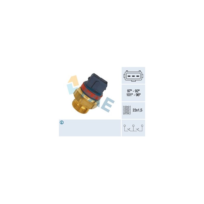 FAE 37930 Interruptor de temperatura, ventilador del radiador