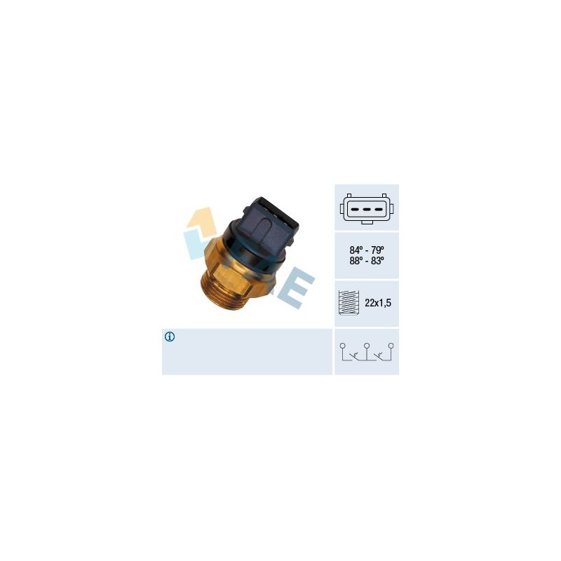 FAE 37940 Interruptor de temperatura, ventilador del radiador