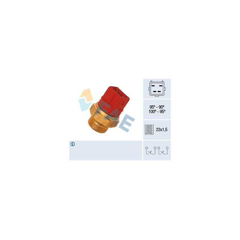FAE 37960 Interruptor de temperatura, ventilador del radiador