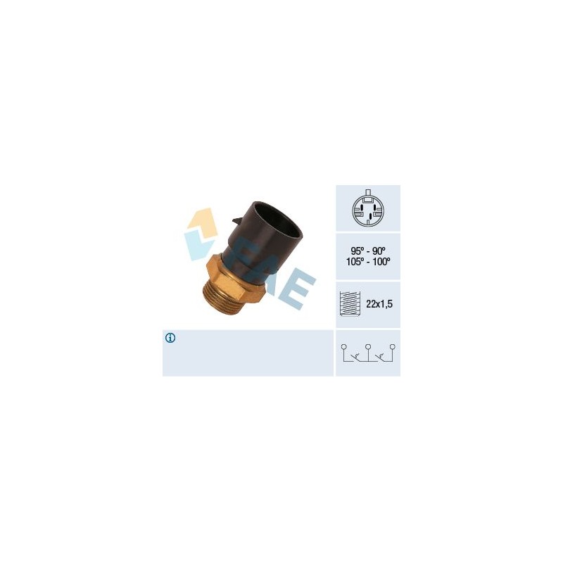 FAE 38020 Interruptor de temperatura, ventilador del radiador