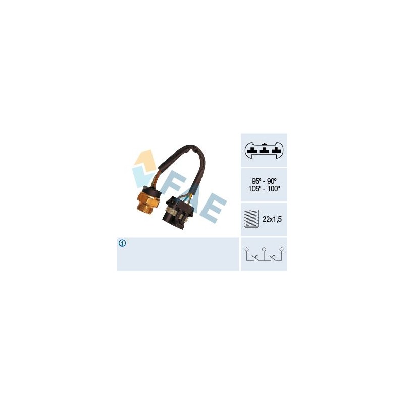 FAE 38050 Interruptor de temperatura, ventilador del radiador