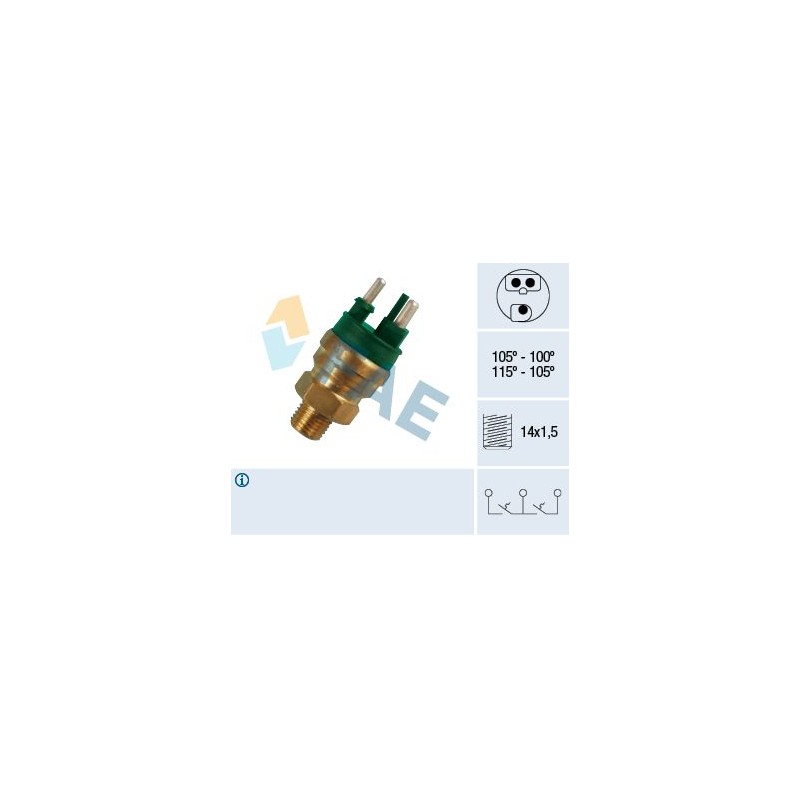 FAE 38130 Interruptor de temperatura, ventilador del radiador