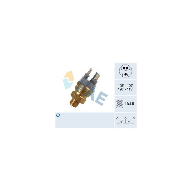 FAE 38140 Interruptor de temperatura, ventilador del radiador