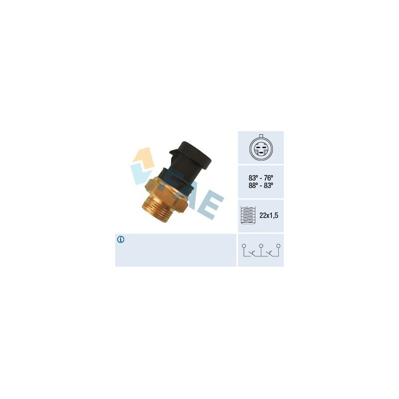 FAE 38200 Interruptor de temperatura, ventilador del radiador