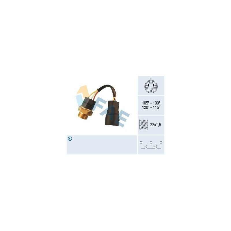 FAE 38220 Interruptor de temperatura, ventilador del radiador
