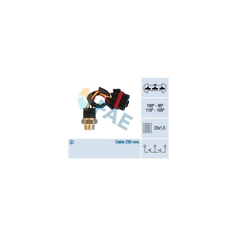 FAE 38300 Interruptor de temperatura, ventilador del radiador