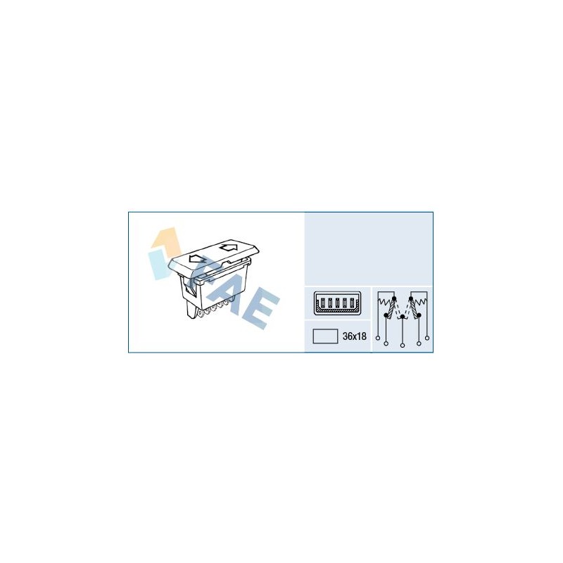 FAE 62580 Interruptor, elevalunas