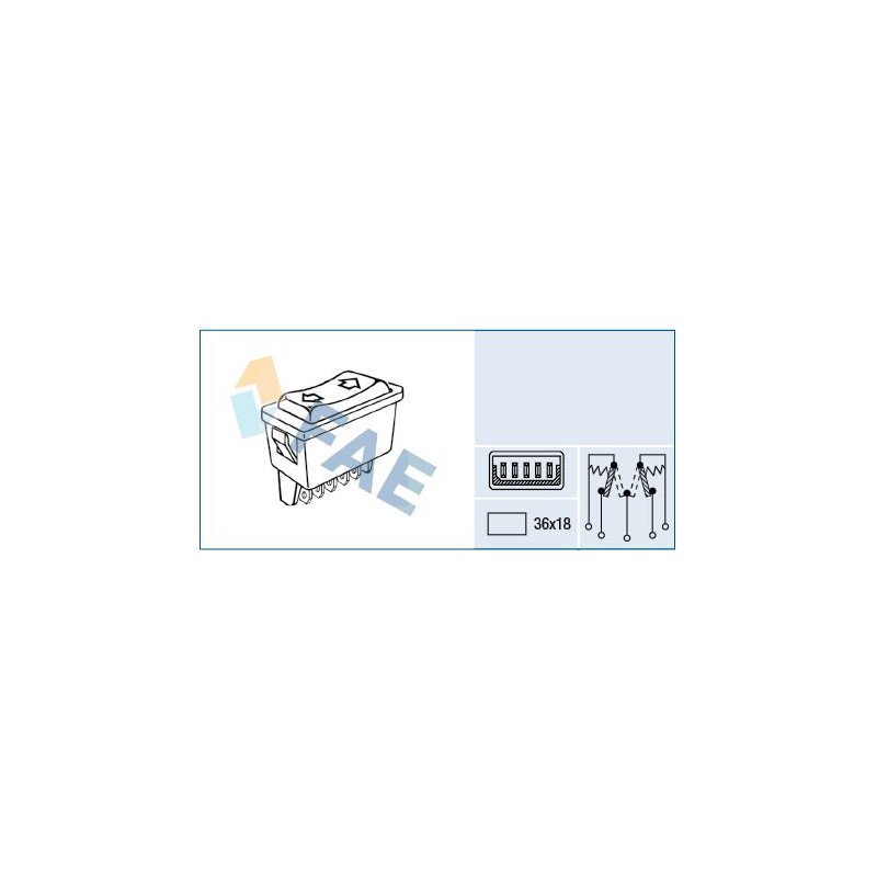 FAE 62590 Interruptor, elevalunas