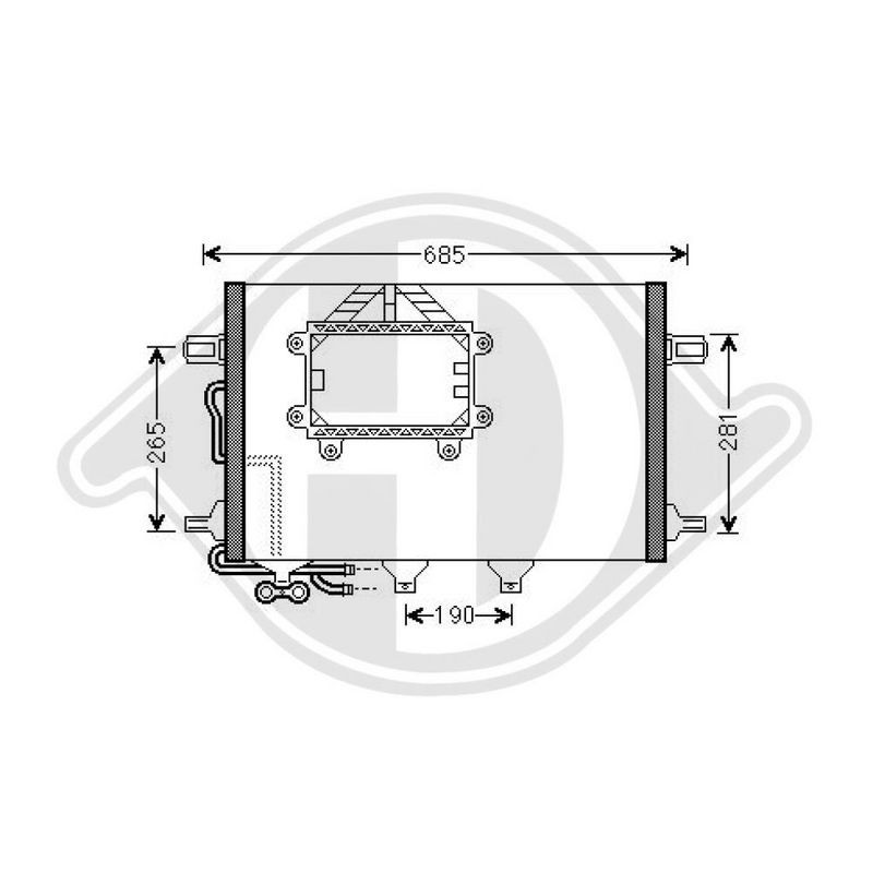 DIEDERICHS DCC1697 Condensador, aire acondicionado - 1