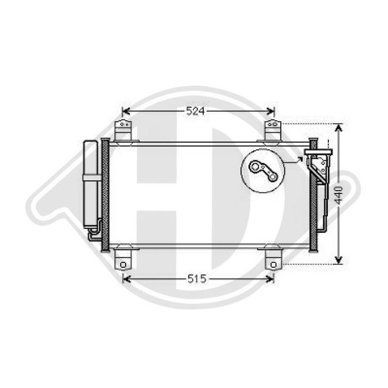 DIEDERICHS DCC1234 Condensador, aire acondicionado - 1