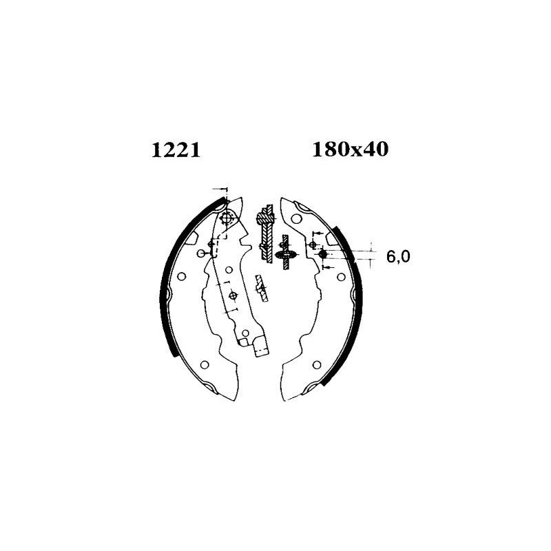 BSF 6022 Kit frenos, freno de tambor