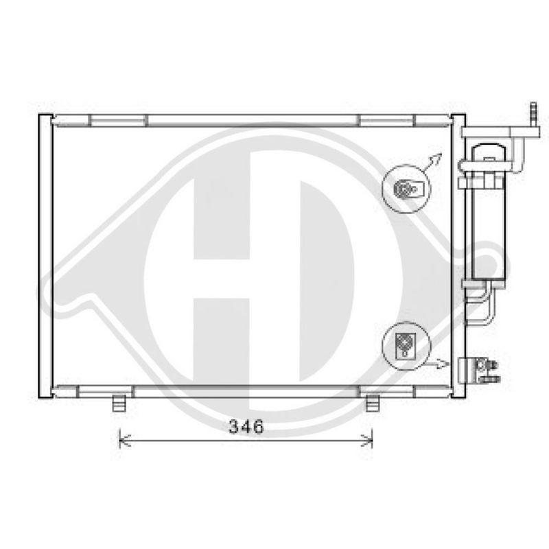 DIEDERICHS DCC1956 Condensador, aire acondicionado - 1