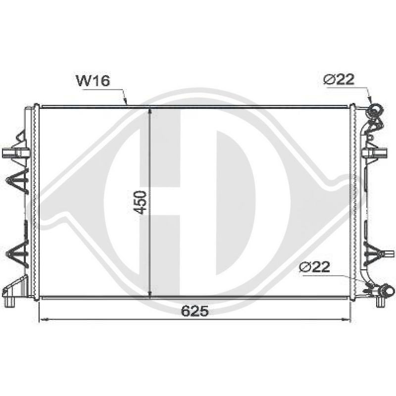 DIEDERICHS DCM3907 Radiador, refrigeración del motor - 1