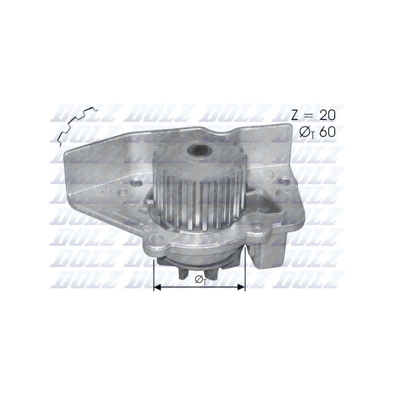DOLZ N406 Bomba de agua, refrigeración del motor