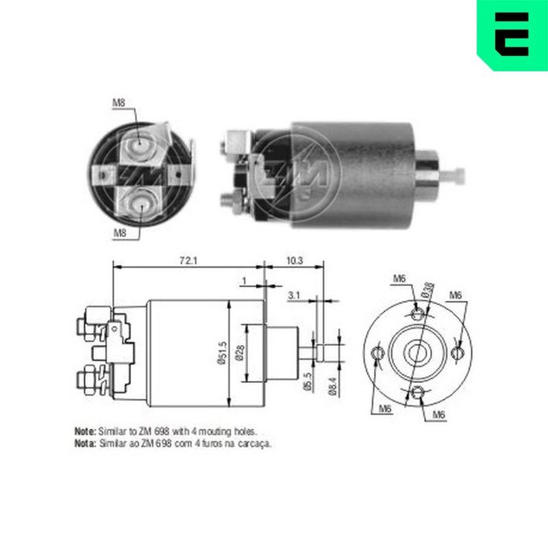 ERA ZM4698 Interruptor magnético, estárter