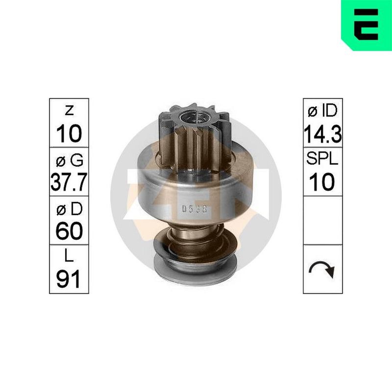ERA ZN0538 Engranaje de rueda libre, arrancador