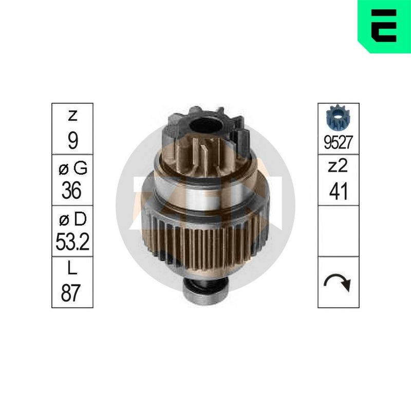 ERA ZN0790 Engranaje de rueda libre, arrancador