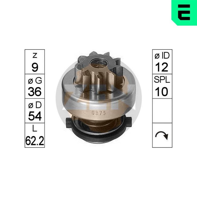 ERA ZN0875 Engranaje de rueda libre, arrancador