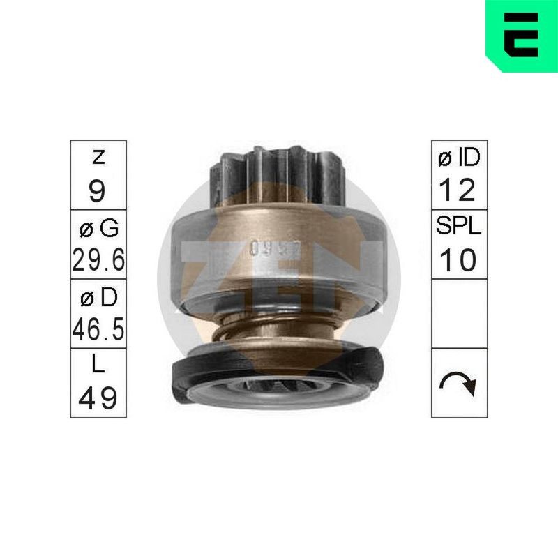 ERA ZN0997 Engranaje de rueda libre, arrancador