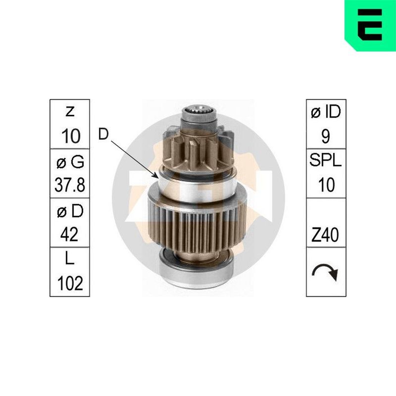 ERA ZN1097 Engranaje de rueda libre, arrancador