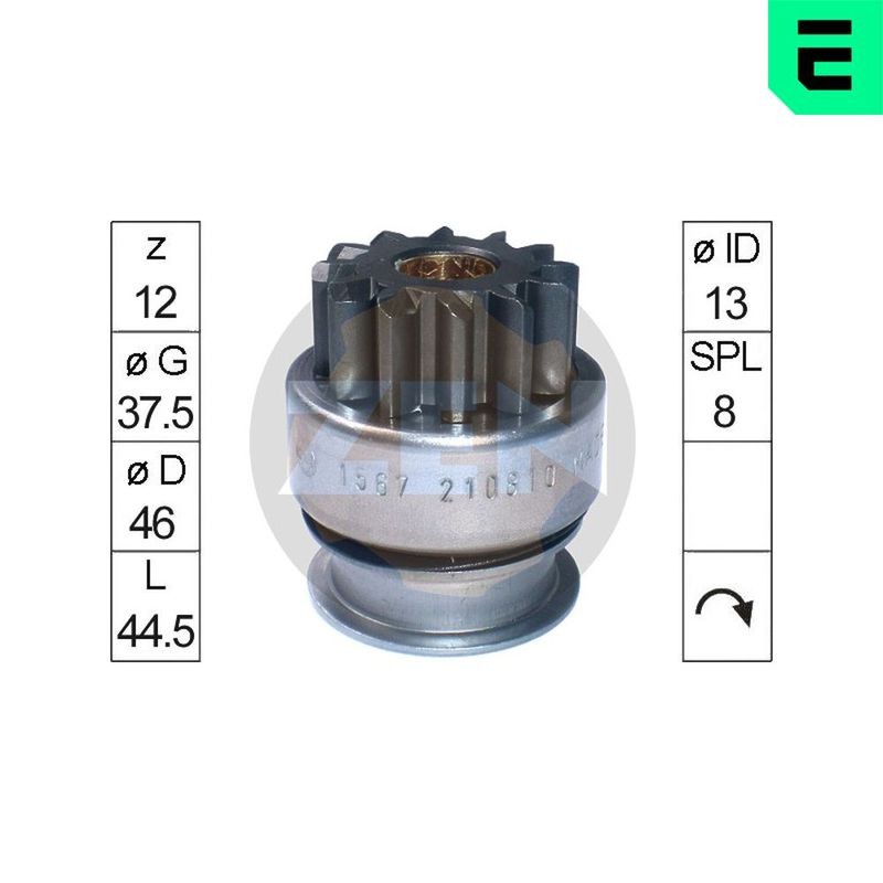 ERA ZN1567 Engranaje de rueda libre, arrancador