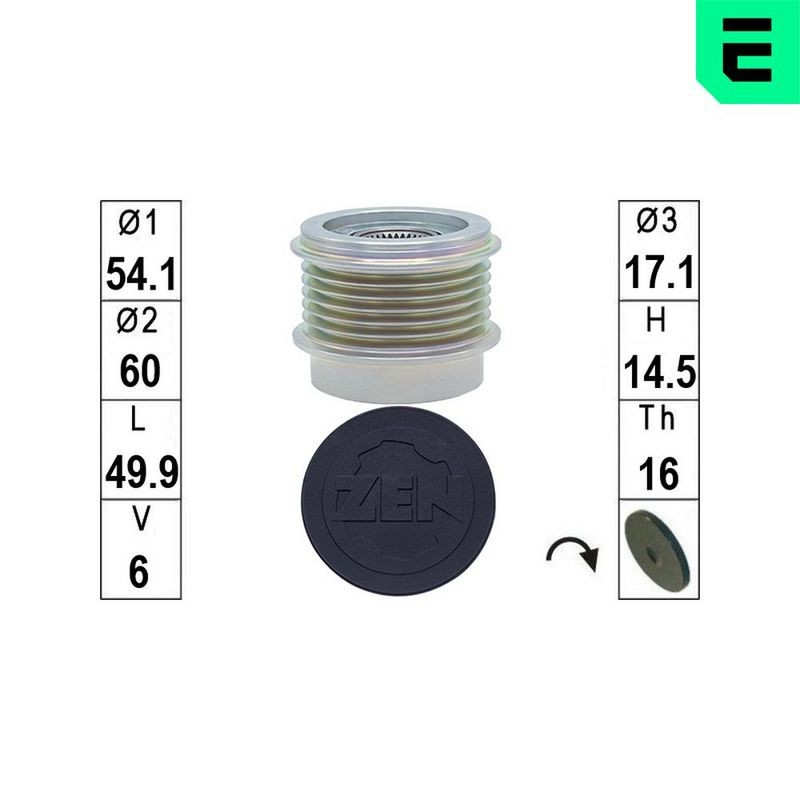 ERA ZN5836 Rueda libre alternador