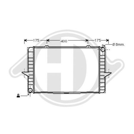 DIEDERICHS DCC1680 Condensador, aire acondicionado