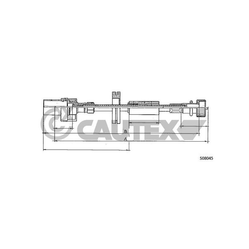 CAUTEX 085147 Árbol flexible del velocímetro