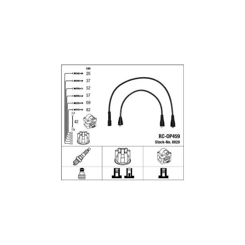 NGK 0829 Juego de cables de encendido