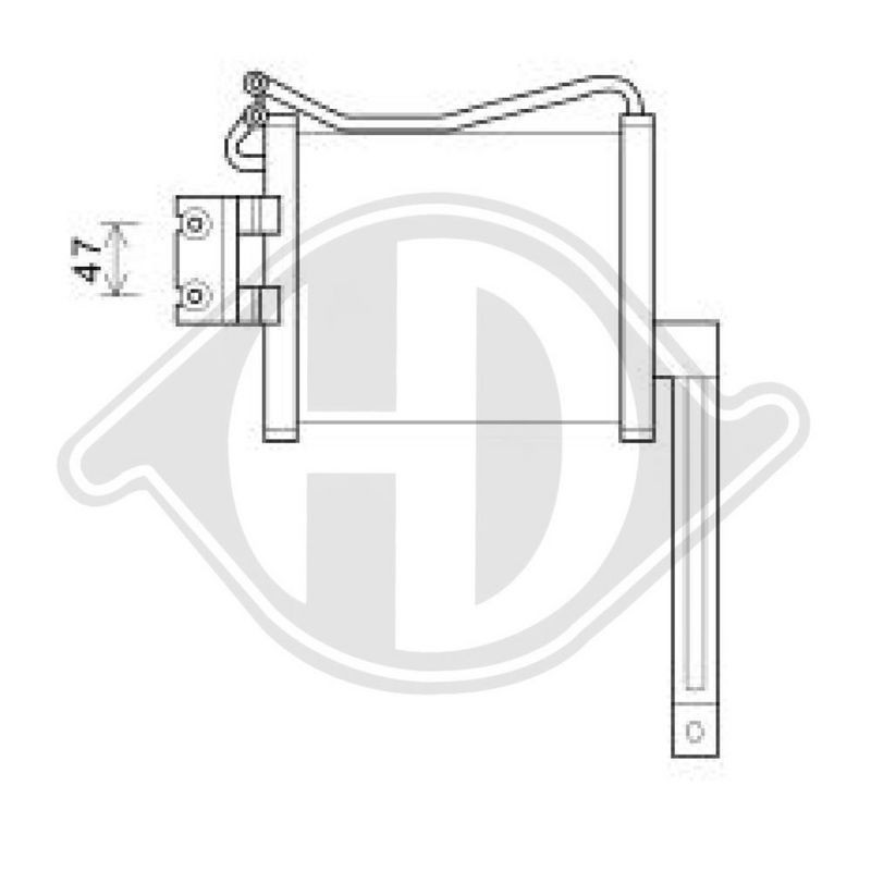 DIEDERICHS DCC1864 Condensador, aire acondicionado