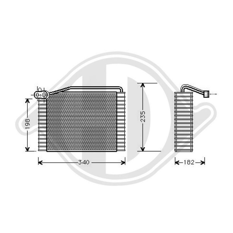 DIEDERICHS DCV1004 Evaporador, aire acondicionado - 1