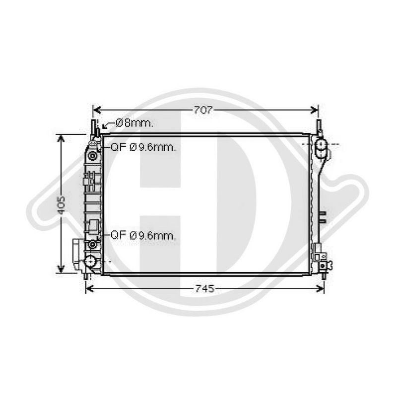 DIEDERICHS DCM2654 Radiador, refrigeración del motor - 1