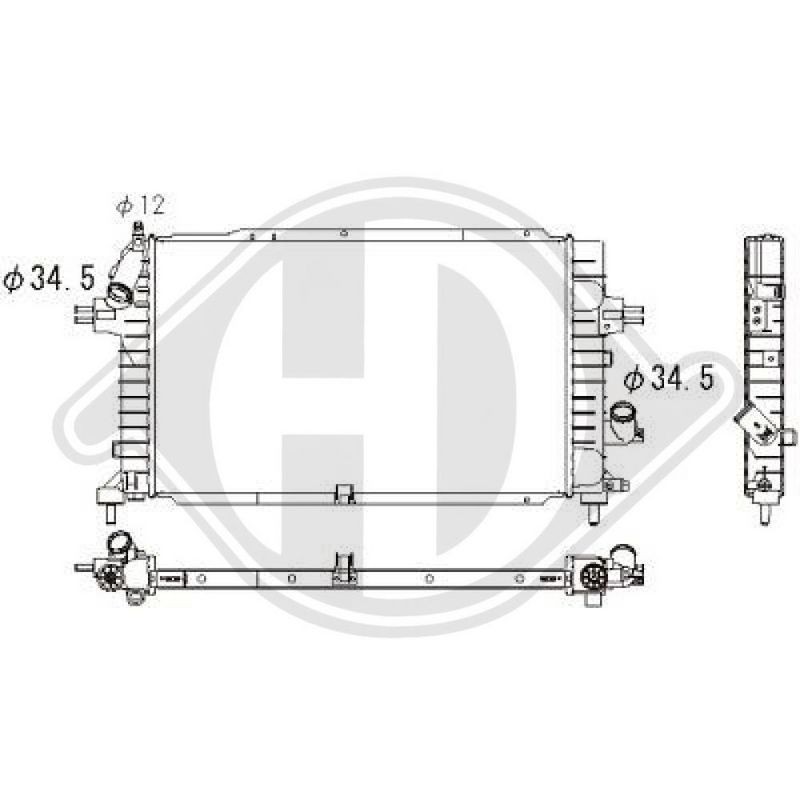 DIEDERICHS DCM2661 Radiador, refrigeración del motor - 1