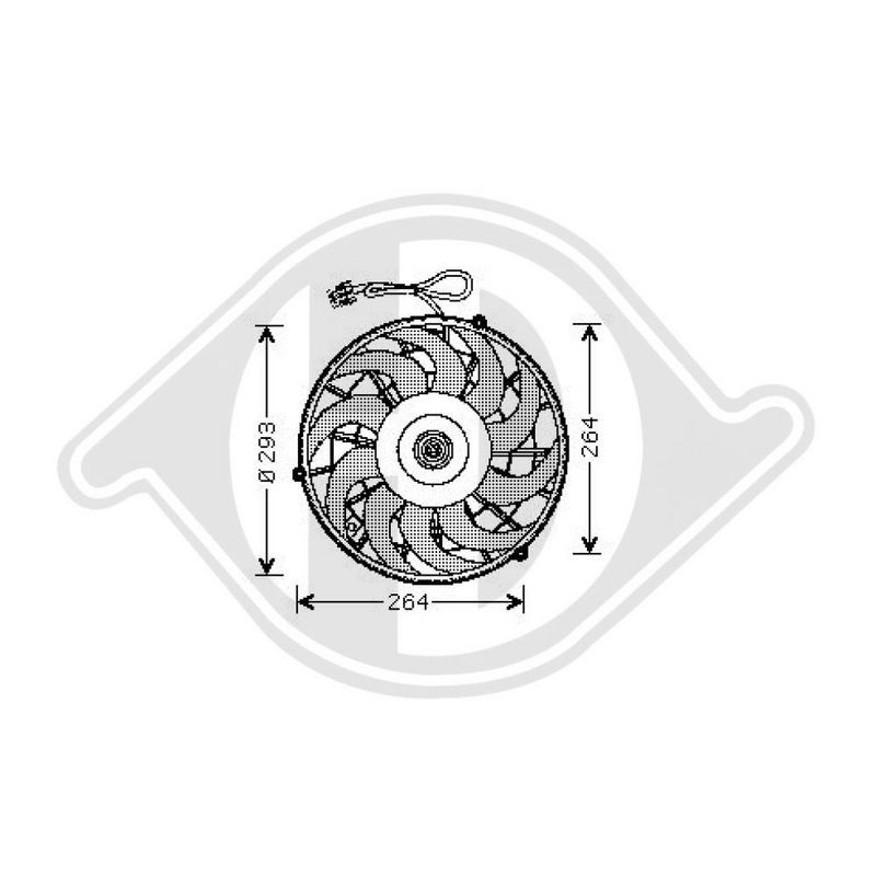DIEDERICHS DCL1022 Ventilador, condensador del aire acondicionado - 1