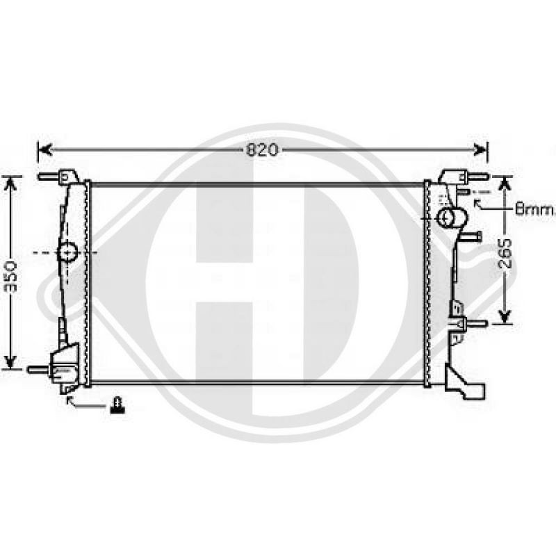 DIEDERICHS DCM2947 Radiador, refrigeración del motor - 1