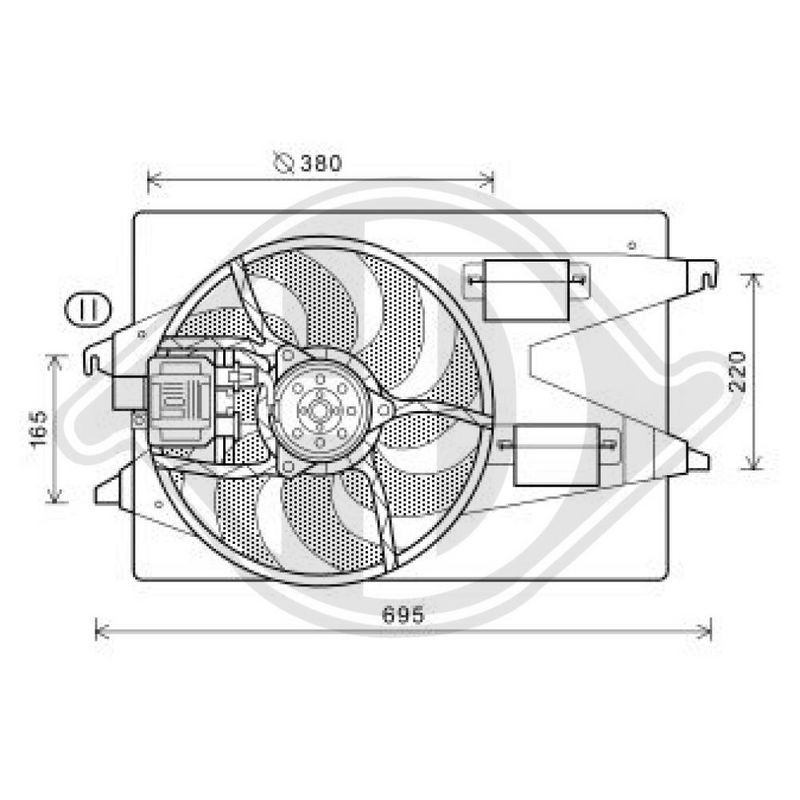 DIEDERICHS DCL1113 Ventilador, refrigeración del motor - 1