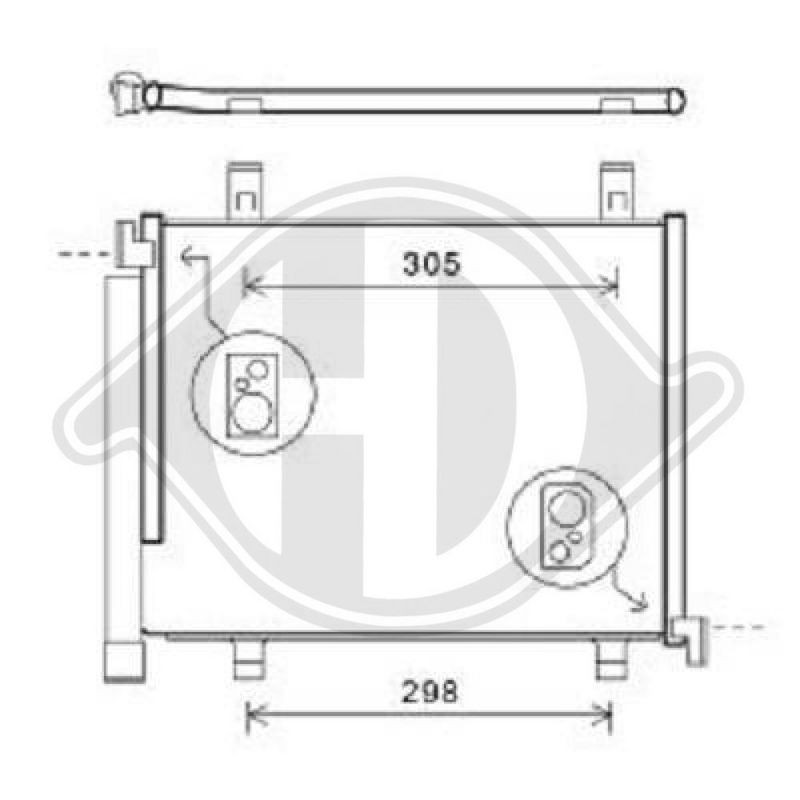 DIEDERICHS DCC1863 Condensador, aire acondicionado - 1