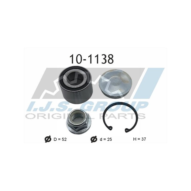 IJS GROUP 10-1138 Juego de cojinete de rueda Eje trasero