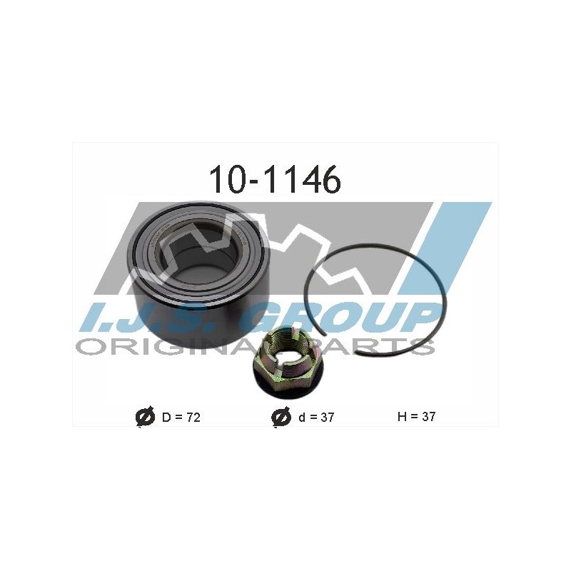 IJS GROUP 10-1146 Juego de cojinete de rueda Eje delantero