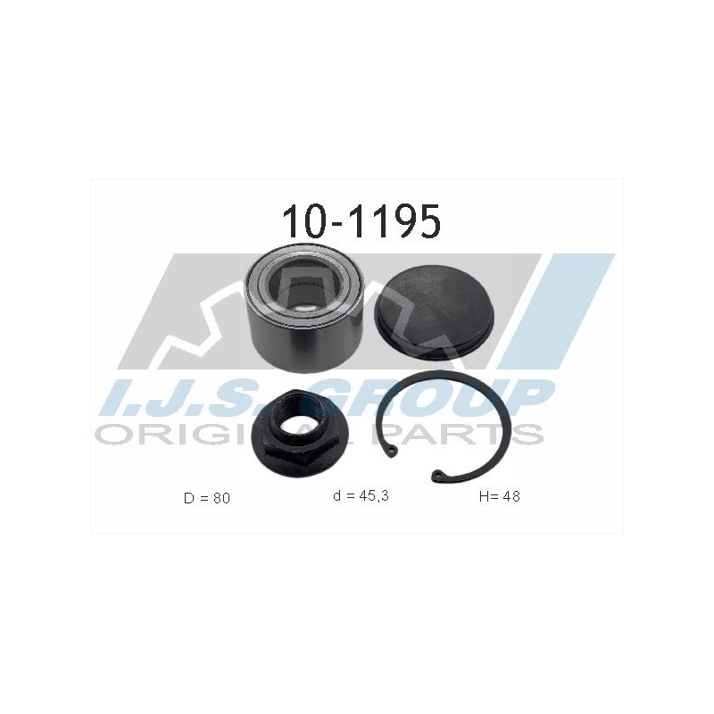 IJS GROUP 10-1195 Juego de cojinete de rueda izquierda