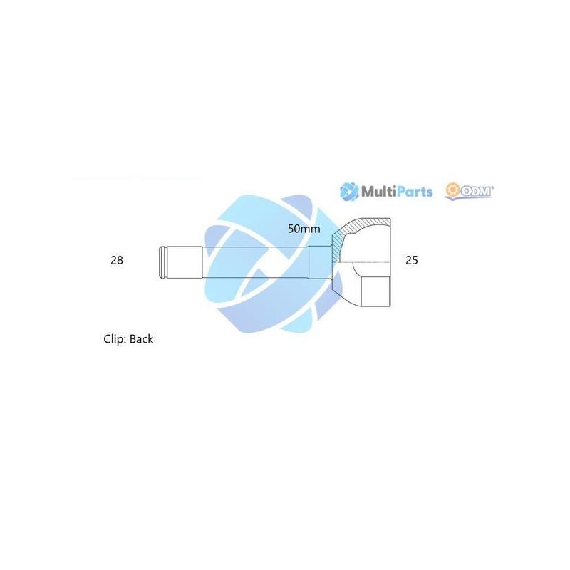 Multiparts 12-060134 Juego de articulación, árbol de transmisión