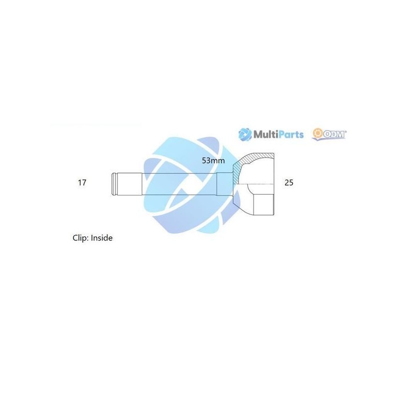Multiparts 12-260313 Juego de articulación, árbol de transmisión