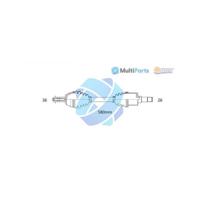 Multiparts 18-011830 Árbol de transmisión