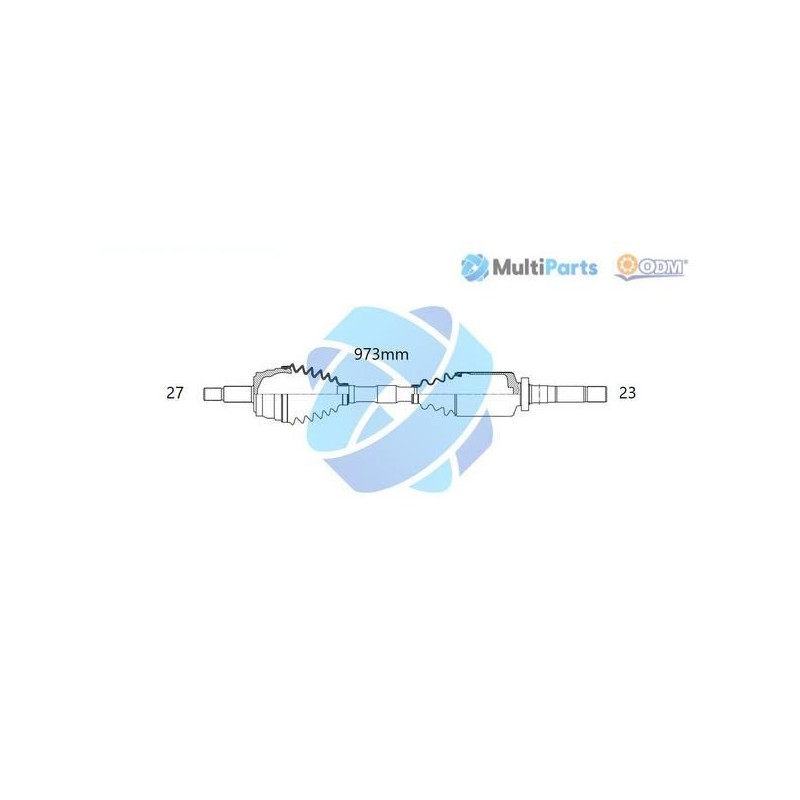 Multiparts 18-016050 Árbol de transmisión