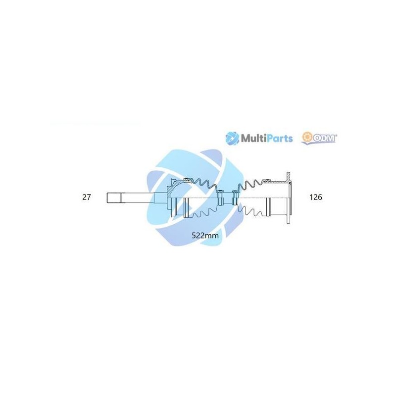 Multiparts 18-063070 Árbol de transmisión