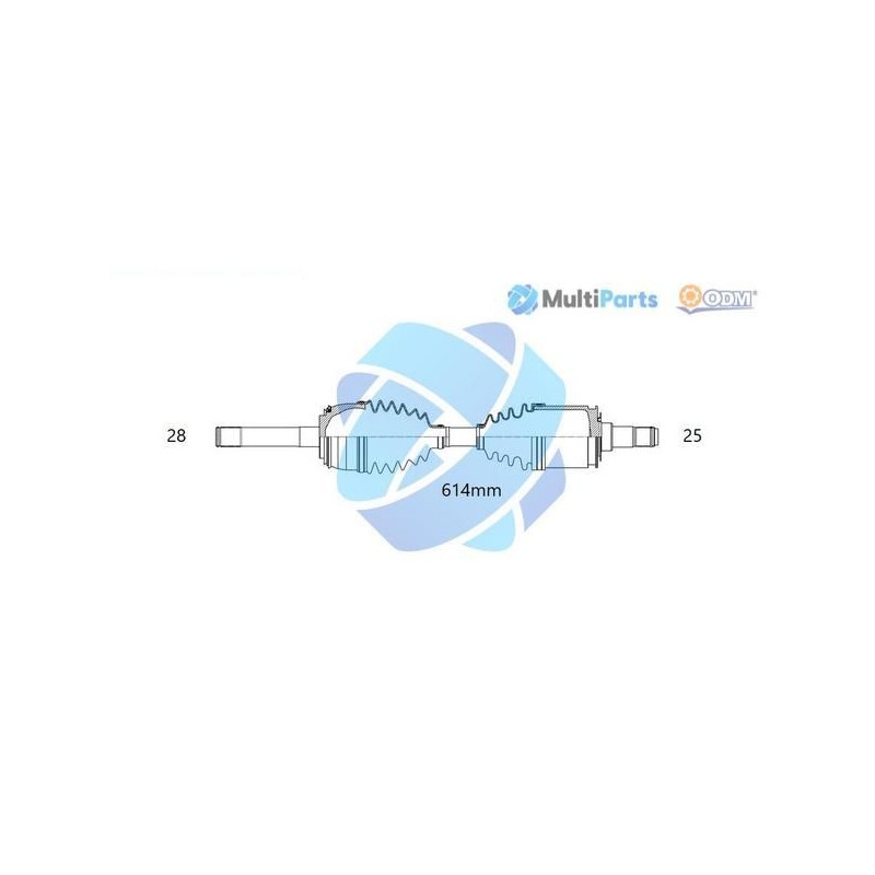 Multiparts 18-081850 Árbol de transmisión