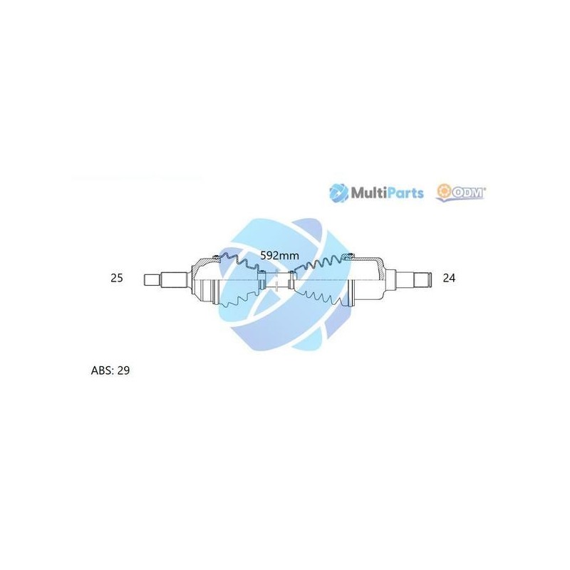 Multiparts 18-161061 Árbol de transmisión