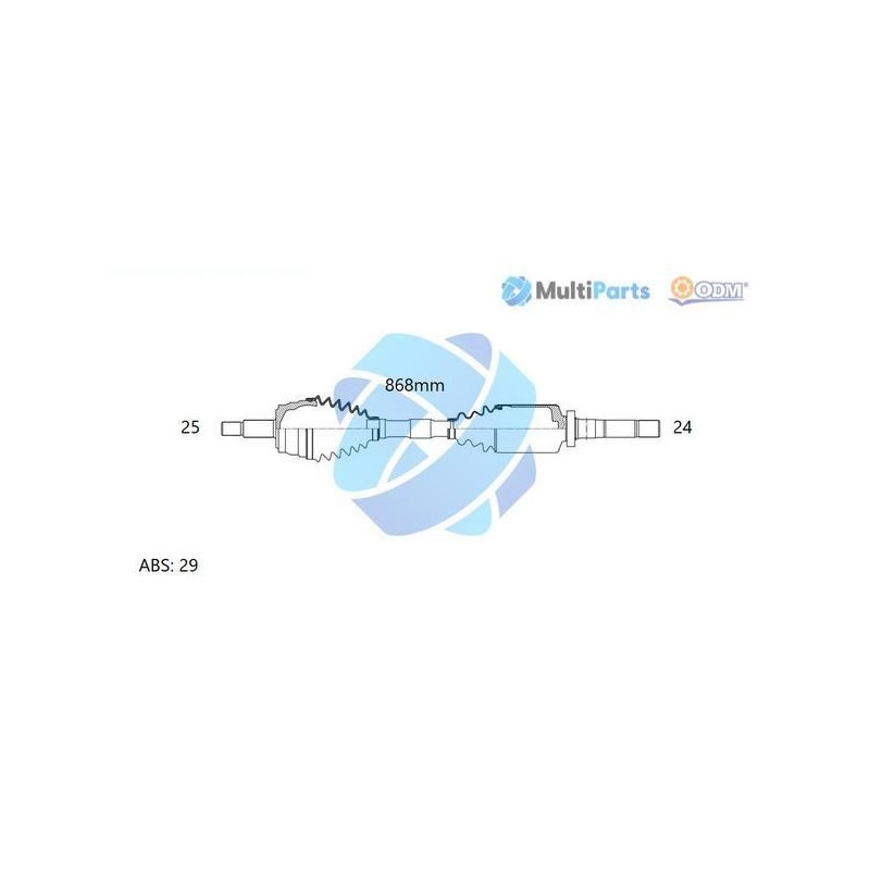 Multiparts 18-162061 Árbol de transmisión