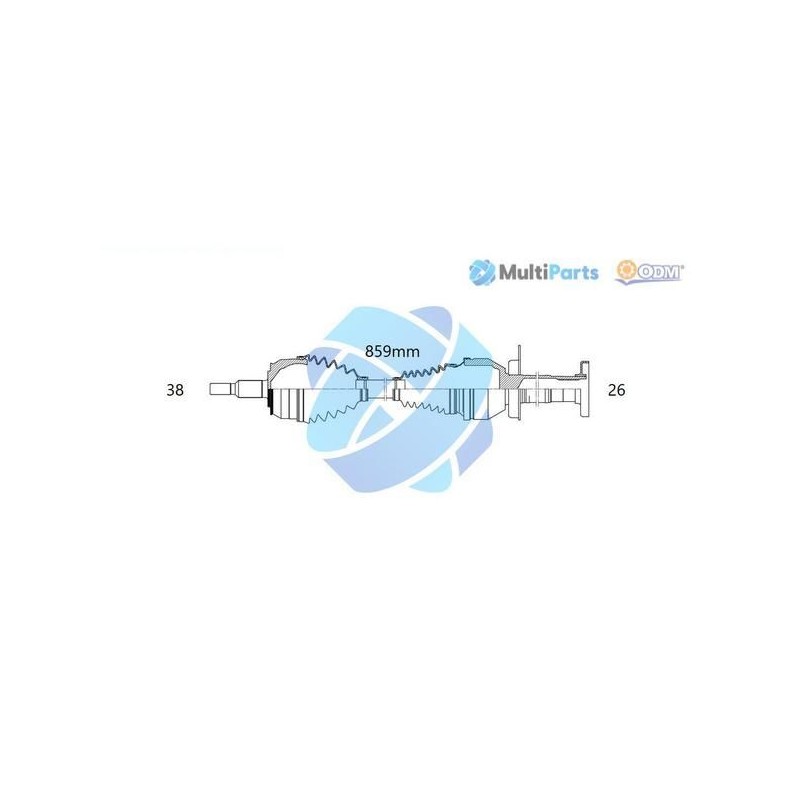 Multiparts 18-212410 Árbol de transmisión